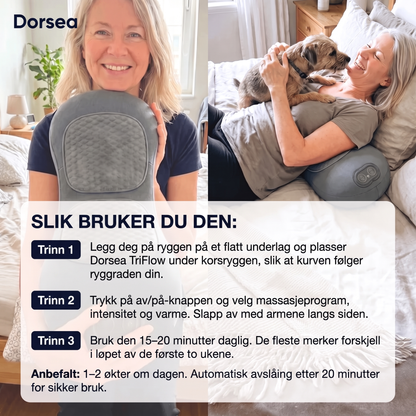 Dorsea TriFlow – Spinalstenose – Stopp smertene – uten operasjon, hjemmefra